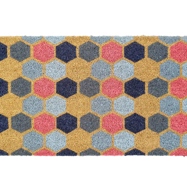 Tapis Coco Hexagones Colorés