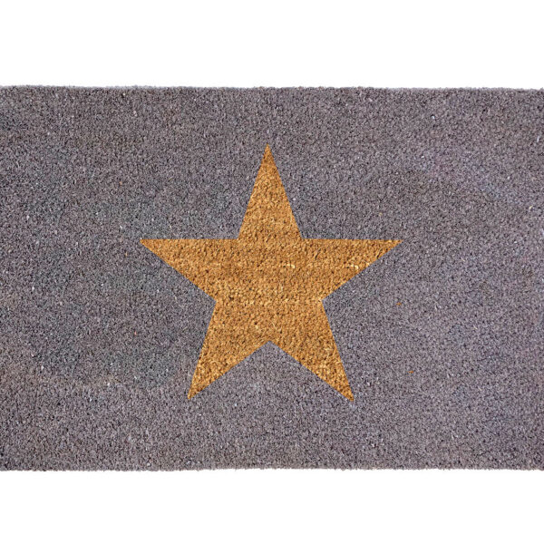 Paillasson Entrée Coco Etoile Fond Gris XL