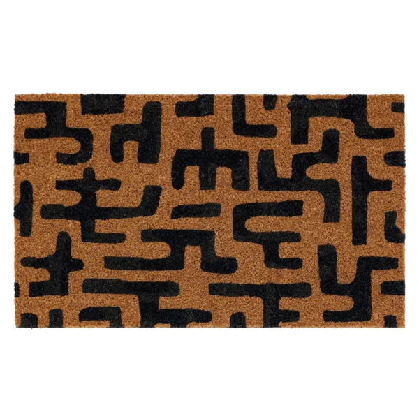 Paillasson coco motif labyrinthe abstrait