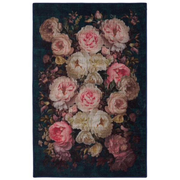 Tapis à Fleurs Jardin Crépuscule Lavable
