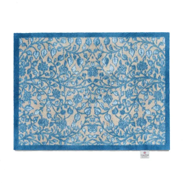 Tapis d’Entrée Fleurs Bleues