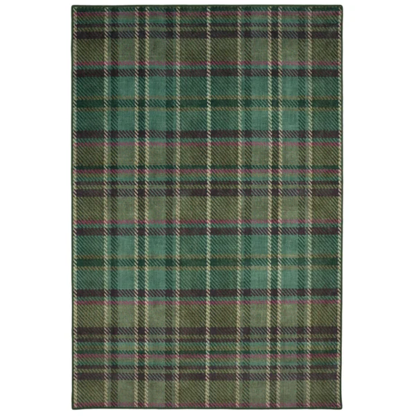 Tapis Style anglais Plaid Emeraude Vert