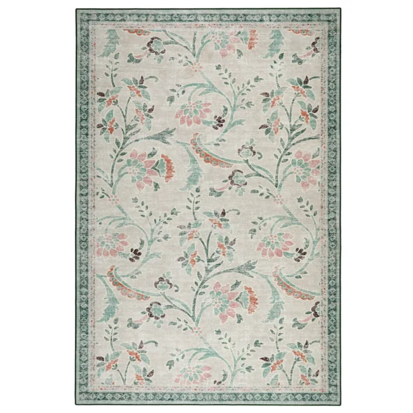 Tapis à Fleurs Anglais Floral Lavable