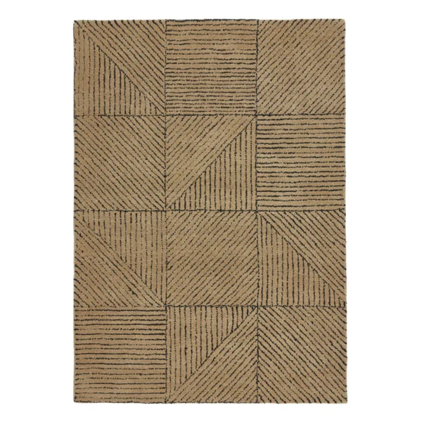 Tapis Orange Geometric Moderniste