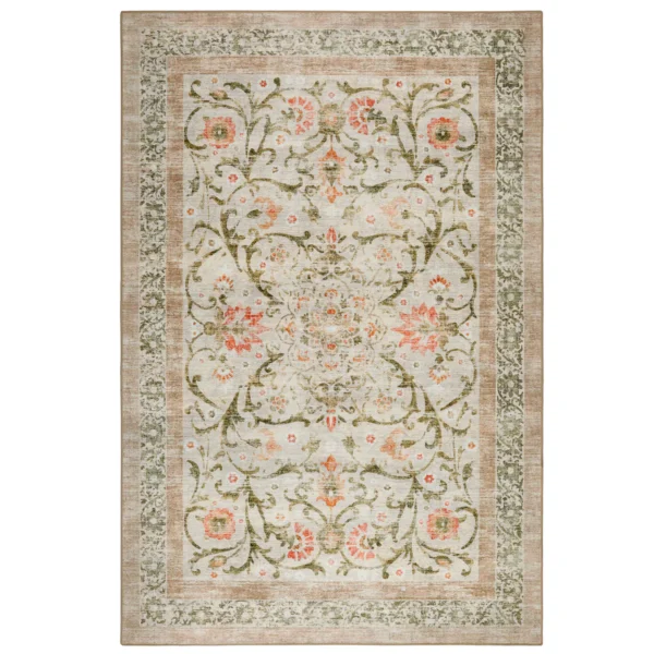 Tapis fleuri Style Anglais Country Paisley Lavable