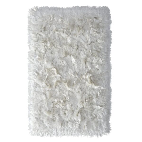 Fausse Fourrure Deluxe Ivoire Tapis Salon Chambre