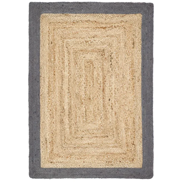 Tapis en Jute Bordure Grise