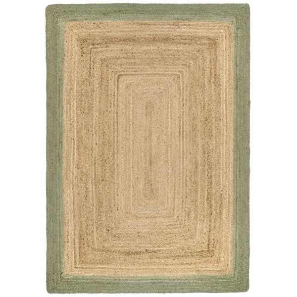 Tapis en Jute Bordure Verte