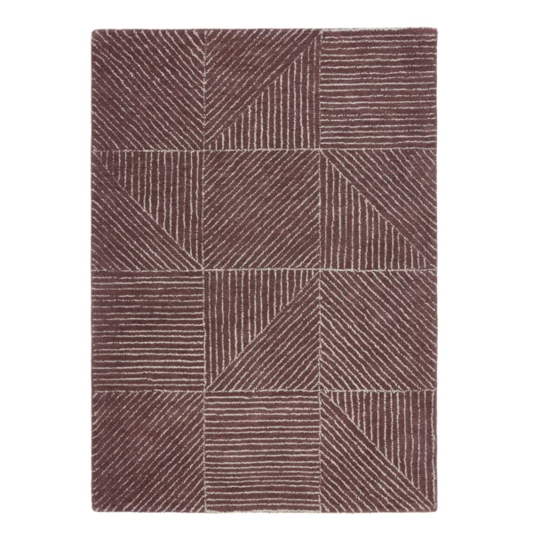Tapis Scandinave Geométric Marron