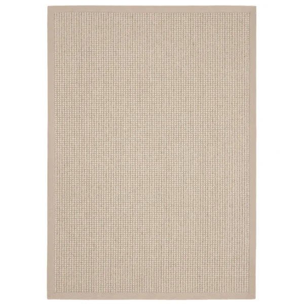 Tapis Sisal Salon 200x300 Bouclette Bord Beige