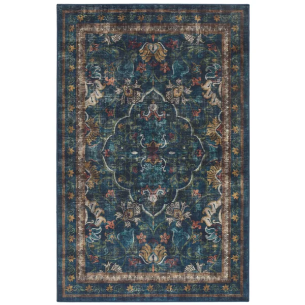 Tapis Lavable Vintage Paisley Minuit