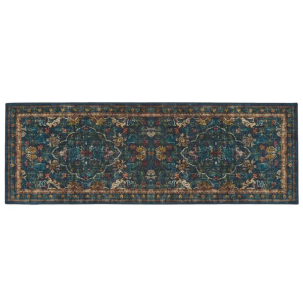 Tapis Lavable Paisley Minuit Couloir