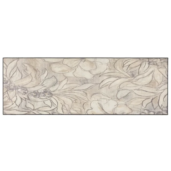 Tapis De Couloir Art Floral Lavable
