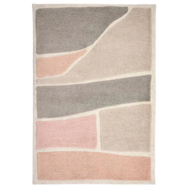 Tapis Coloré Strata Rose Gris