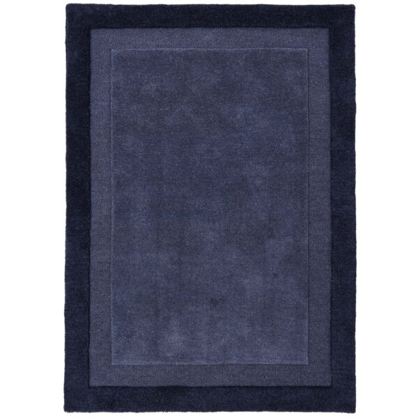 Tapis Bleu Marine Stacked Moderniste