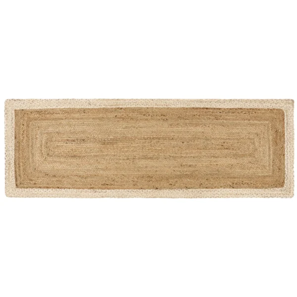 Tapis de Couloir Bord Beige Jute
