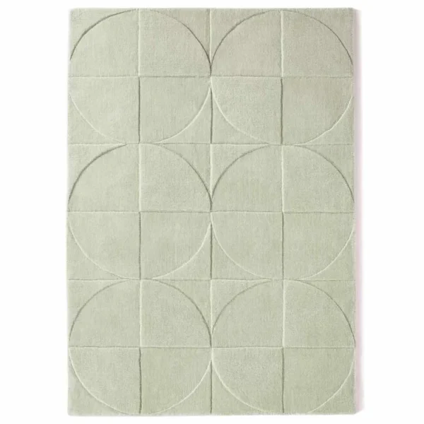 Tapis Moderniste Penny Géo Laine Vert