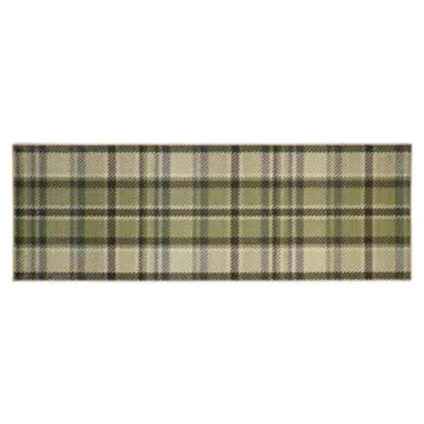 Tapis Lavable Couloir Plaid Vert
