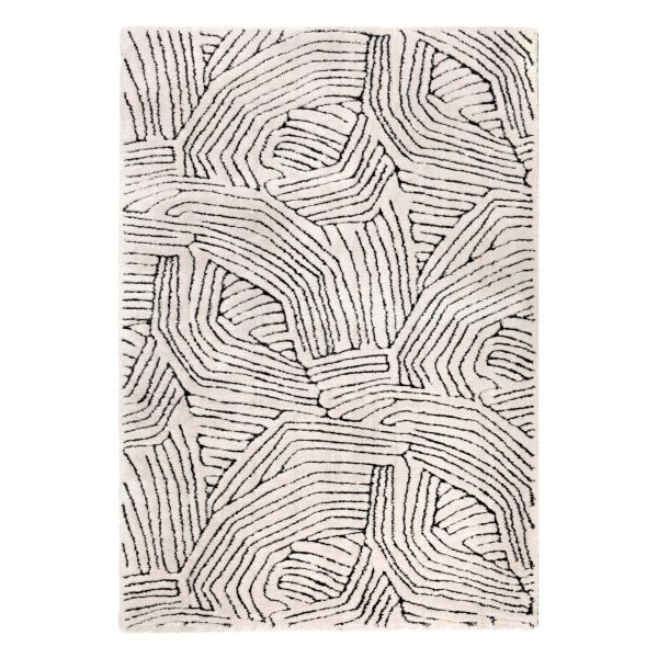 Tapis Moderniste Paulin Noir et Blanc