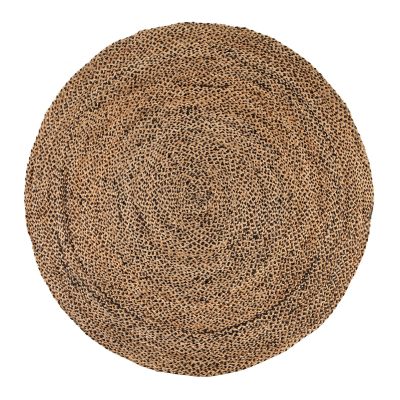 Tapis Naturel Rond Elliot Jute Noir