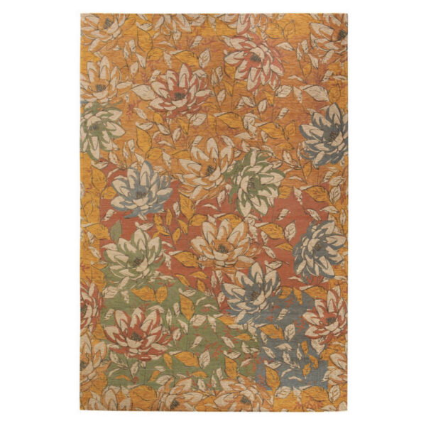 Tapis Orange Alba Coloré à fleurs