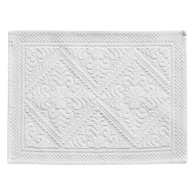 Tapis de Bain Absorbant Lot de 2 Pièces Neige 54×64cm
