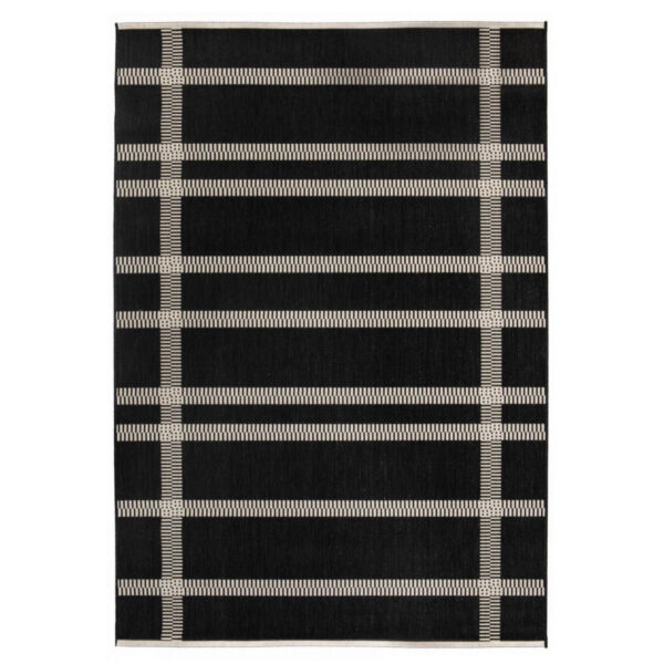 Tapis Extérieur Paomia Noir 160x230 cm – Résistant pluie & UV