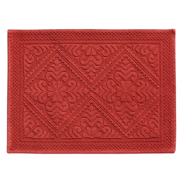 Tapis Salle de Bain Brique 54×64cm Lot de 2 Pièces