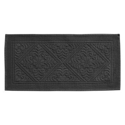 Grand Tapis de Bain Carbone 54×110cm  Lot de 2 Pièces