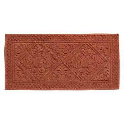 Tapis de Bain Terracotta 54×110cm Lot de 2 Pièces