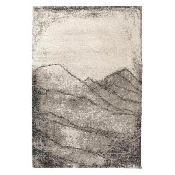 Tapis Moderniste Fusain Gris et Beige